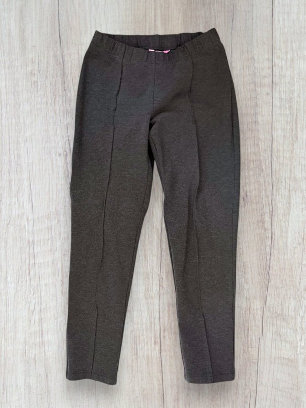 Lilly Pulitzer Charcoal Gray Knit Skinny Pants Pull On Stretch Slim Career M